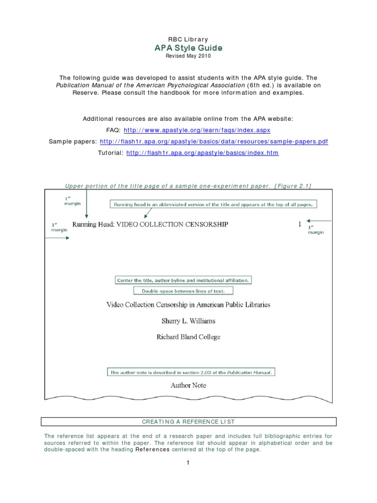 APA Style Guide - PDF | PDF | History