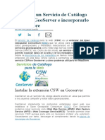 Habilitar Un Servicio de Catálogo CSW en GeoServer e Incorporarlo A MapStore