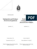 Canada Immigration and Refugee Protection Regulation 2002 Eng