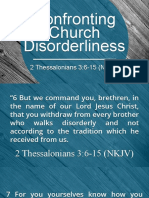 Confronting Church Disorderliness