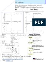 Standard Solution Tablet Sample: Analysis of Valsartan