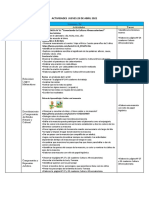 Actividades Jueves 29 de Abril 2021