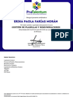 Certificado de curso de gestión de planillas y remuneraciones
