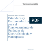 ESTANDARES y RECOMENDACIONES PARA UNIDADES DE ELECTROFISIOLOGÍA - Sept 2017