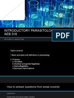 Introductory Parasitology Aeb 316