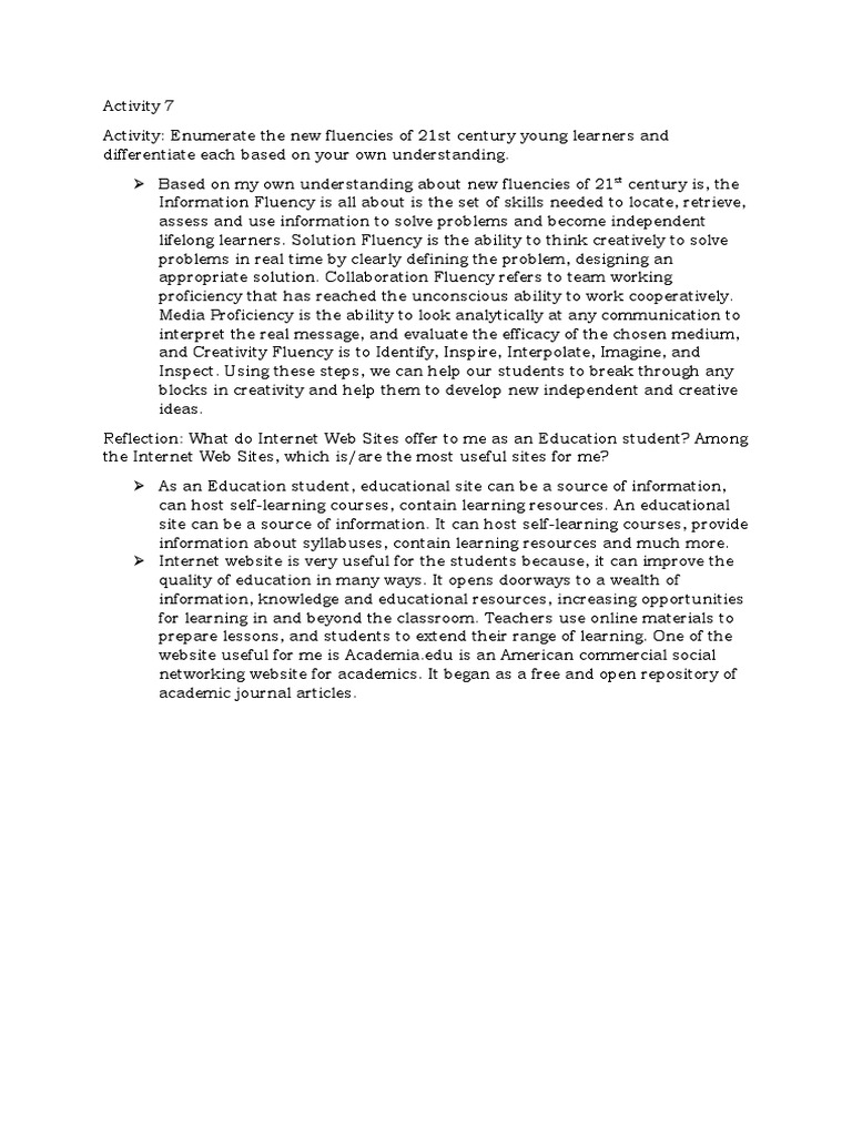 Activity 07 | PDF | Career & Growth | Wellness