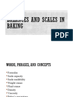 Balances and Scales in baking