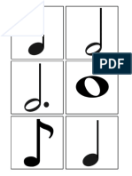 Quarter, Half, Whole, Dotted Half Note and Eighth Notes