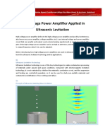 High Voltage Power Amplifier Applied in Ultrasonic Levitation - CoreMorrow News