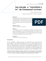 Una Mirada a Totalidad e Infinito de Emmanuel Levi