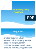 Awak Produksi (Crew) Penyiaran