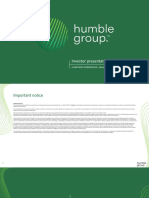 Humble Group Investor Presentation 26 March 2021