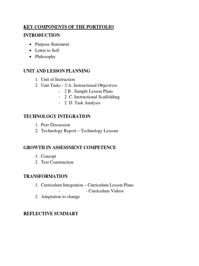 Key Portfolio Components Explained | PDF | Computers | Technology ...