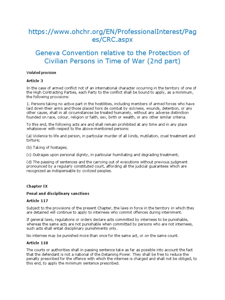 es/CRC - Aspx Geneva Convention Relative To The Protection of Civilian ...