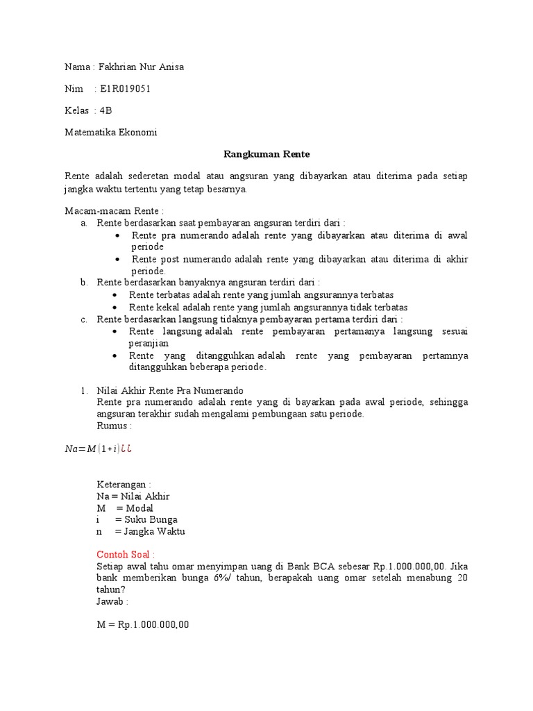 Rente | PDF