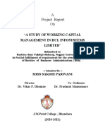 A Study of Working Capital Management in HCL Infosystems Limited