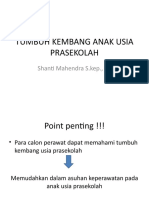 Tumbuh Kembang Anak Usia Prasekolah