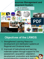 Learning Resources Management and Development System: Dr. Joy Eronico Region VII, Bohol Division
