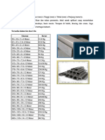 Tabel Berat Profil Baja