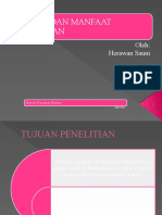 TUJUAN DAN MANFAAT PENELITIAN