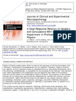2001 - A Dose-Response Relation of Headers and Concussions With Cognitive Impairment in Professional Soccer Players 
