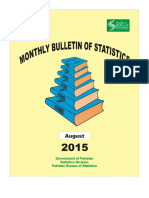 Monthly Bulletin of Statistics August15