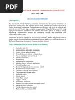 International Journal of Control, Automation, Communication and Systems (IJCACS)