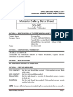 Material Safety Data Sheet DG-601: Arya Bintang Perkasa, CV