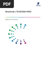 Mixedmode LTE/WCDMA+R503: Method of Procedure