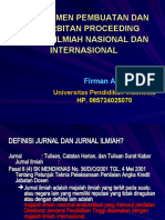 Manajemen Pembuatan dan Penerbitan Proceeding Jurnal Ilmiah Nasional dan Internasional