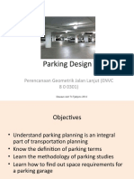 Parking Design: Perencanaan Geometrik Jalan Lanjut (ENVC 8 0 0301)