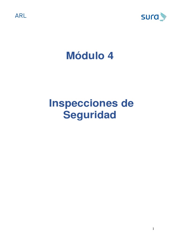 Cartilla - Módulo 4. Inspecciones de Seguridad - 2021 | PDF | Empresas ...