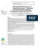 Promoting Effectiveness of "Working From Home": Findings From Hong Kong Working Population Under COVID-19