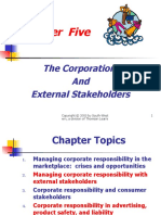 Chapter Five: The Corporation and External Stakeholders