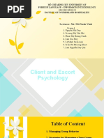 Client and Escort Psychology - Group 4 - Class 3