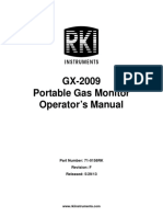 GX-2009 Portable Gas Monitor Operator's Manual: Part Number: 71-0158RK Revision: F Released: 5/29/13