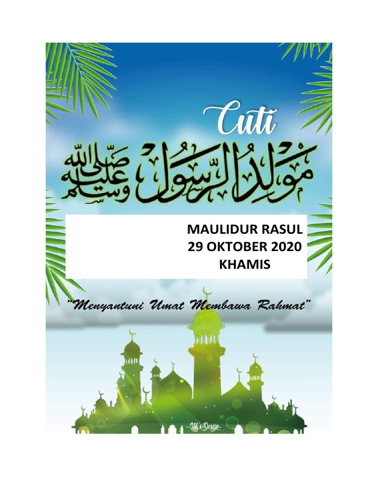 Cuti Maulidur Rasul Pdf