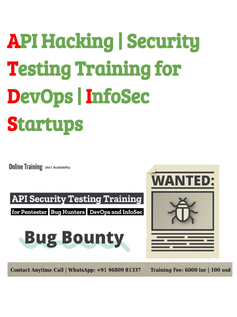 API Hacking and Security Testing Course | PDF | Cybercrime ...