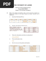 Exercise Solution - I Software Testing Chapter 4