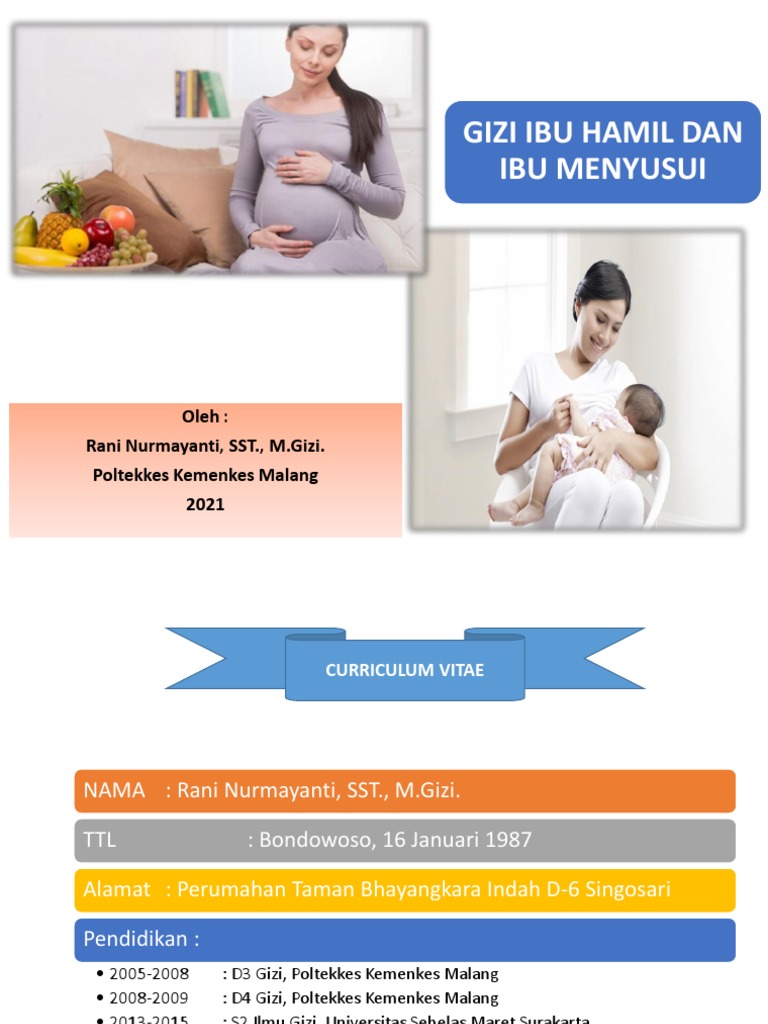 TM 7. Gizi Ibu Hamil Dan Ibu Menyusui 2021 | PDF