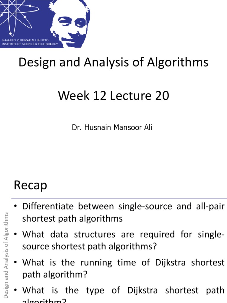 Lecture12 20 | PDF | Algorithms And Data Structures | Algorithms