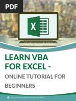 Excel VBA Tutorial