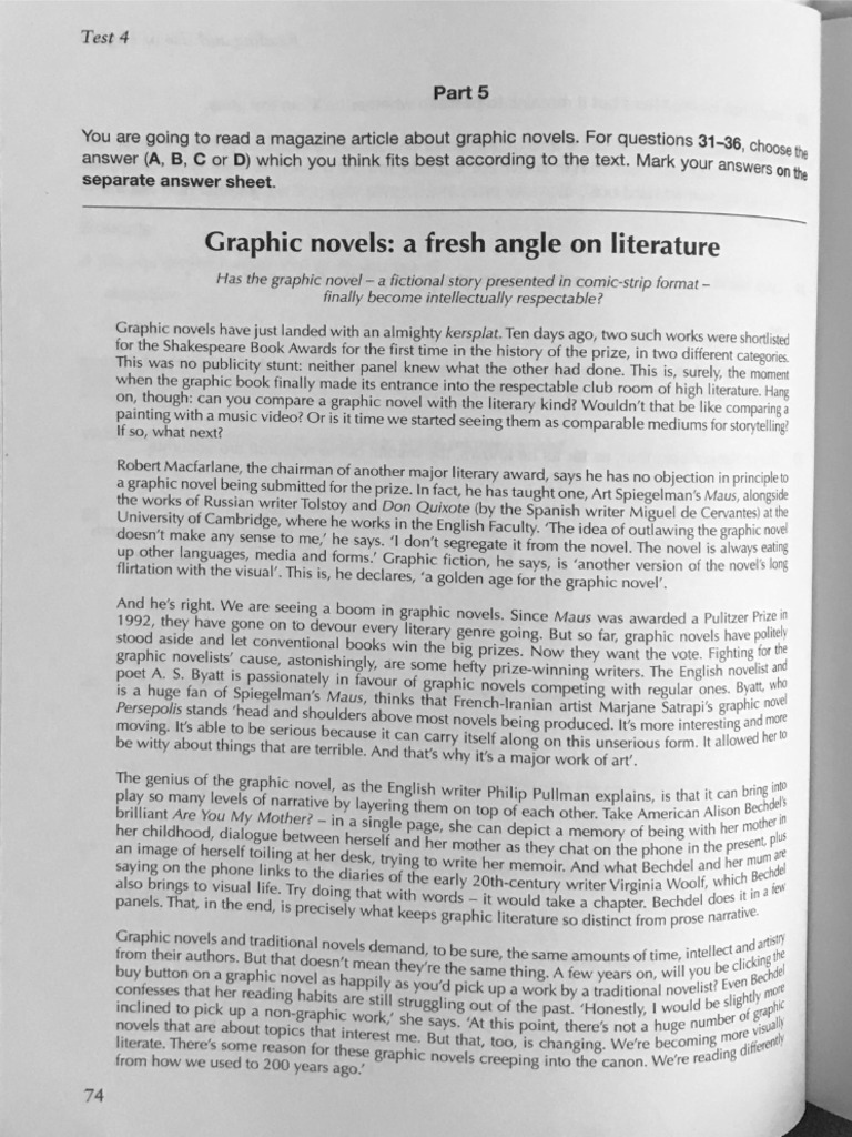 Cpe Test Book 2 Reading Test 4, Part 5 PDF