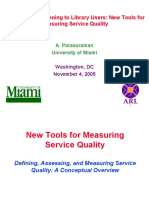 New Tools For Measuring Service Quality TM 13