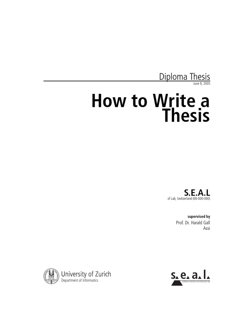Writing a Diploma Thesis Guide | PDF | Thesis | Question