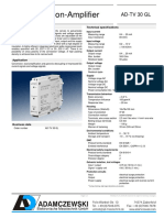 Isolation Amplifier AD-TV 30 GL Technical Specs