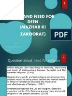 Role and Need For Deen (Mazhab Ki Zaroorat: BY Muhammad Ali Khan