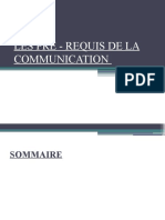 LES PRE - REQUIS DE LA COMMUNICATION