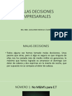 Malas Decisiones Empresariales