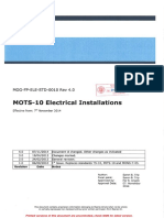 MOTS-10 - Rev. 4.0 - MOG-FP-ELE-STD-0010 Electrical Installations